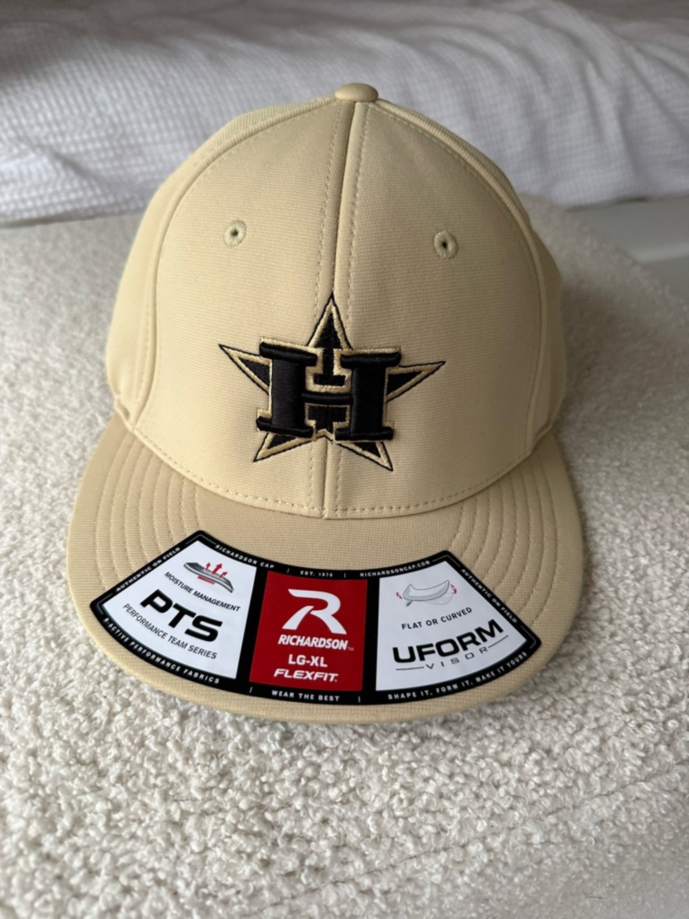 Houston Astros Fitted Hat - Khaki/Natural size Lg/Xl